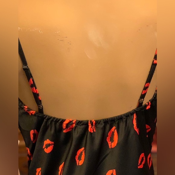 Inspired Hearts Black and Red Lip Print Dress - Picture 6 of 9